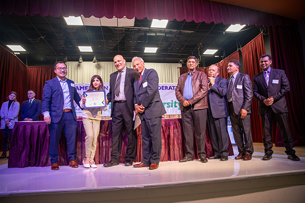 Shyla Zutshi, 9 year old was honored by California State Assembly at IACF Unity Dinner